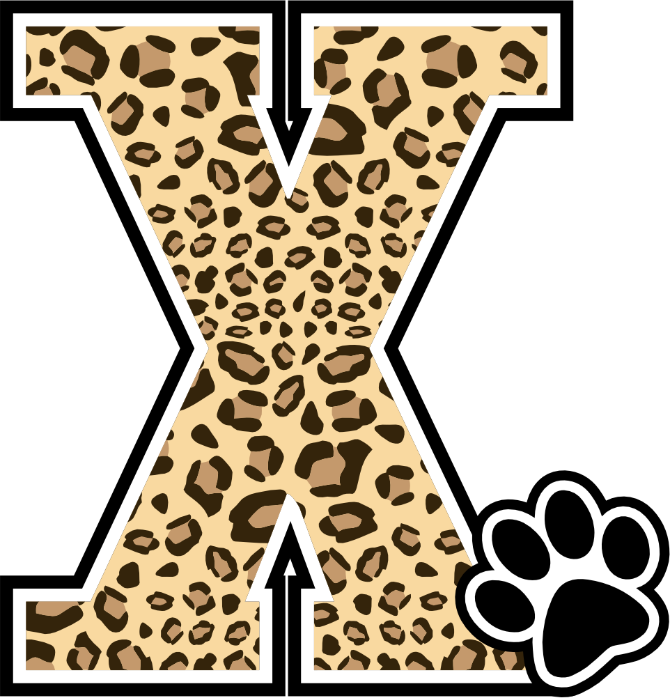 (s123-10) Ladycats Paw Print Letter Custom Text Name