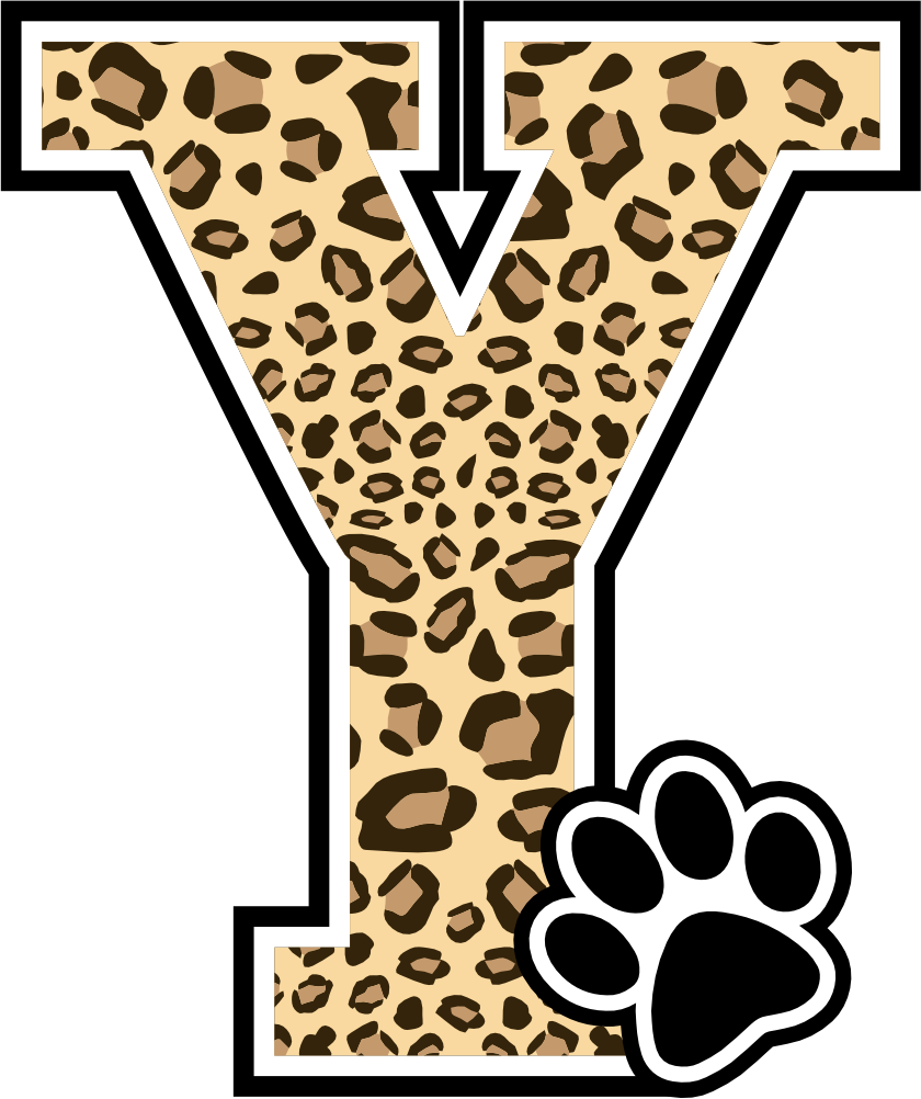 (s123-10) Ladycats Paw Print Letter Custom Text Name