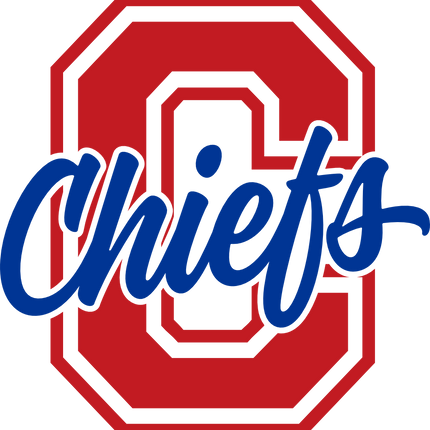 (123-01) C Chiefs Collegiate Letter Team Name