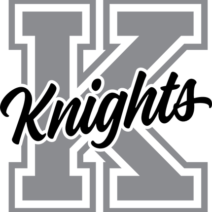 (123-01) H Knights Collegiate Letter Team Name