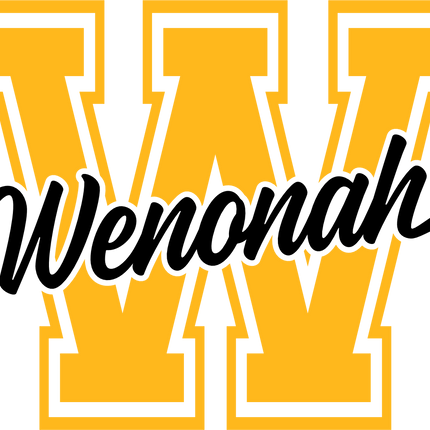 (123-01) W Wenonah Collegiate Letter Team Name