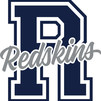 (123-01) R Redskins Collegiate Letter Team Name