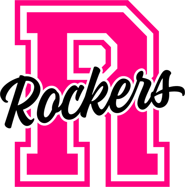 (123-01) R Rockers Collegiate Letter Team Name
