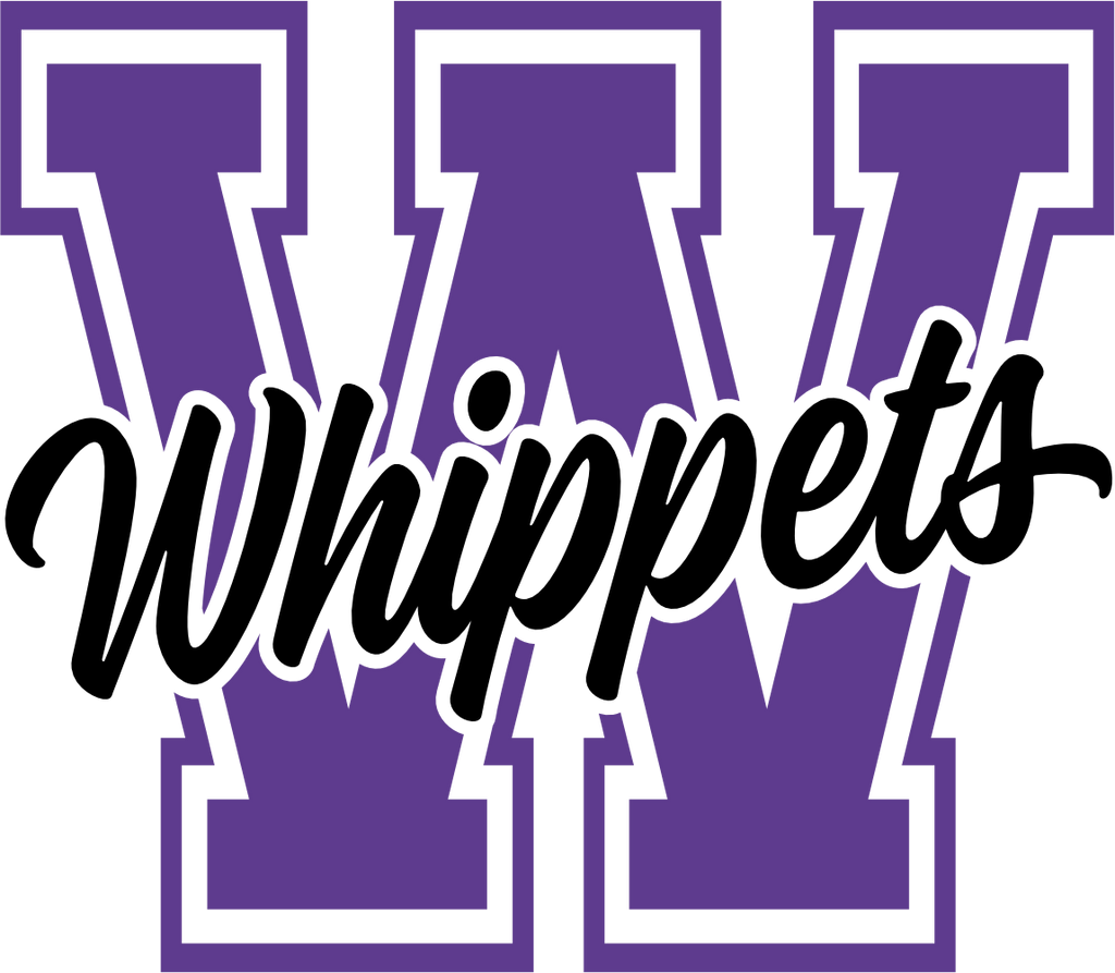 (s123-01) Whippets Collegiate Letter Team Name