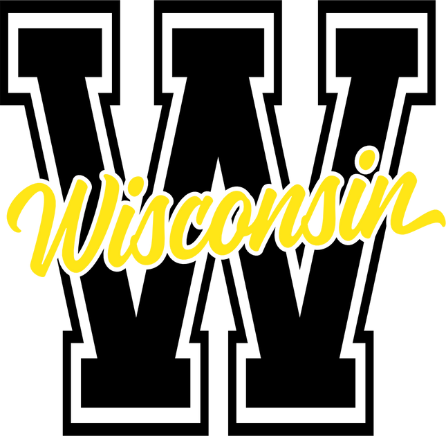 (123-01) W Wisconsin Collegiate Letter Team Name