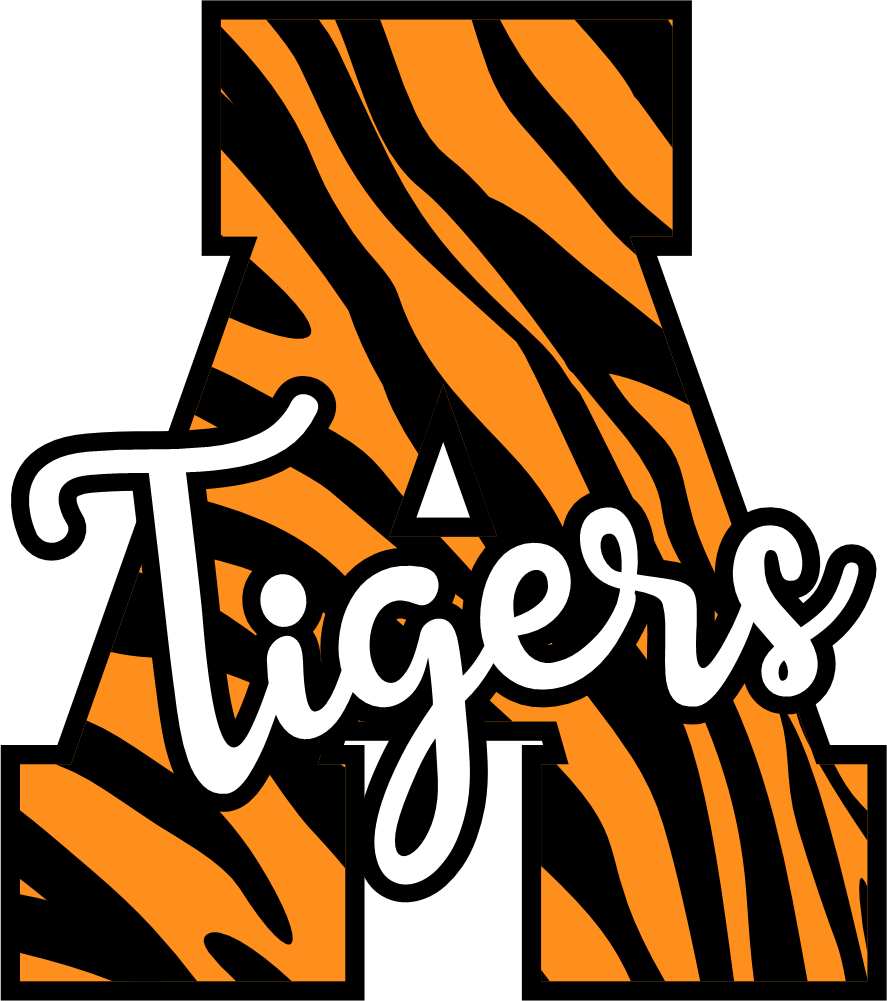 (s123-02) Tigers Tiger Print Letter Team Name Text