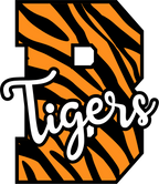 (s123-02) Tigers Tiger Print Letter Team Name Text