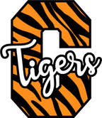 (s123-02) Tigers Tiger Print Letter Team Name Text