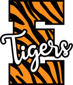 (s123-02) Tigers Tiger Print Letter Team Name Text