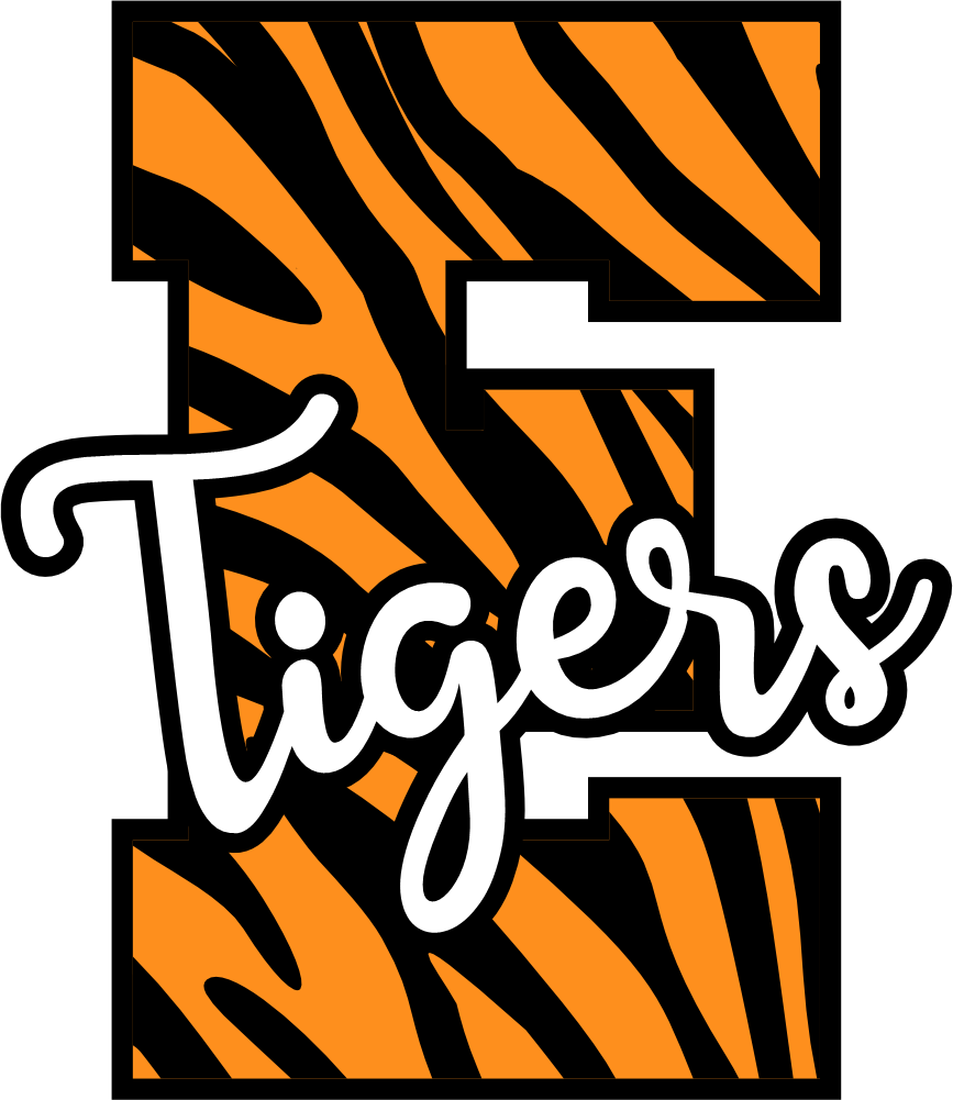 (s123-02) Tigers Tiger Print Letter Team Name Text