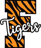 (s123-02) Tigers Tiger Print Letter Team Name Text