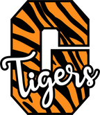 (s123-02) Tigers Tiger Print Letter Team Name Text