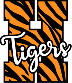(s123-02) Tigers Tiger Print Letter Team Name Text