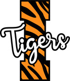 (s123-02) Tigers Tiger Print Letter Team Name Text
