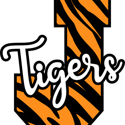 (s123-02) Tigers Tiger Print Letter Team Name Text