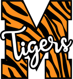 (s123-02) Tigers Tiger Print Letter Team Name Text