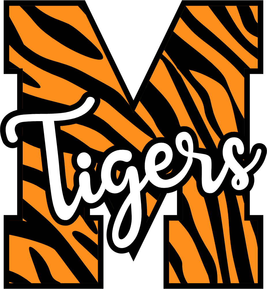 (s123-02) Tigers Tiger Print Letter Team Name Text