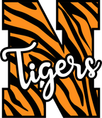(s123-02) Tigers Tiger Print Letter Team Name Text