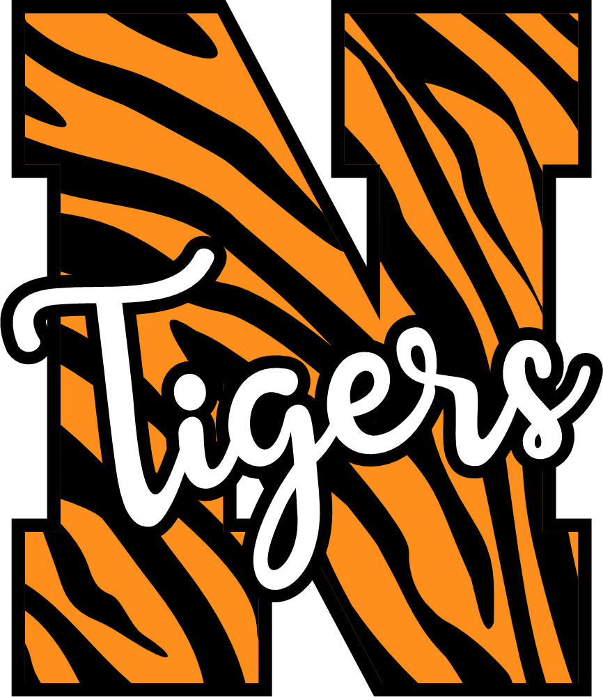 (s123-02) Tigers Tiger Print Letter Team Name Text