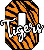 (s123-02) Tigers Tiger Print Letter Team Name Text