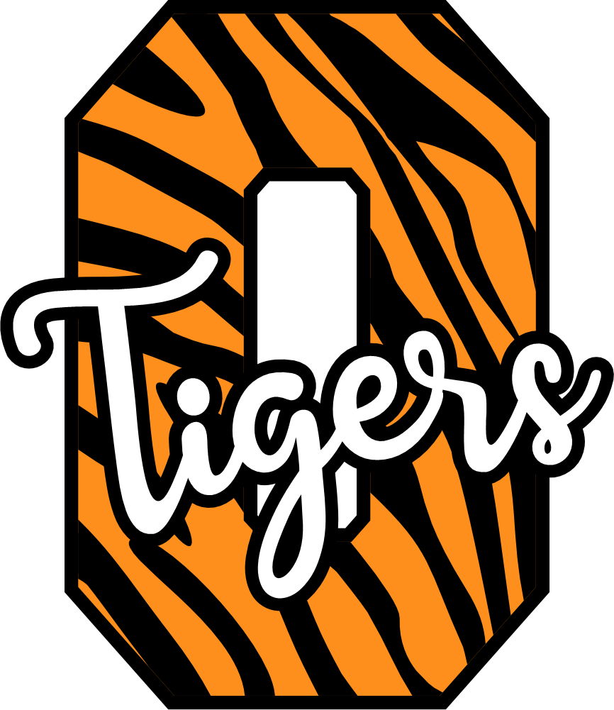 (s123-02) Tigers Tiger Print Letter Team Name Text