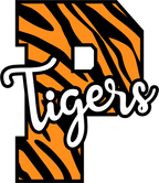 (s123-02) Tigers Tiger Print Letter Team Name Text