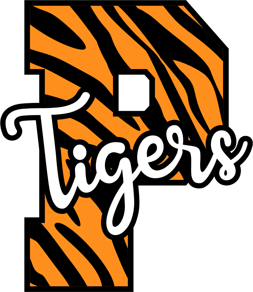 (s123-02) Tigers Tiger Print Letter Team Name Text