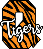 (s123-02) Tigers Tiger Print Letter Team Name Text