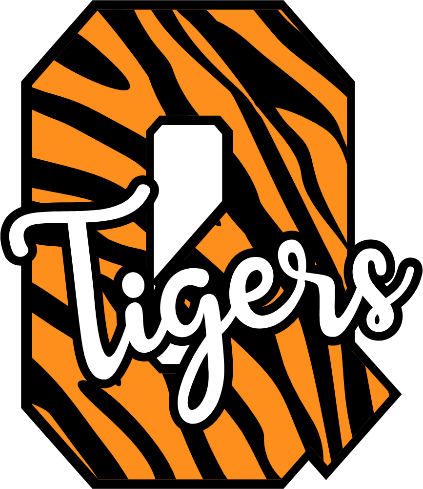 (s123-02) Tigers Tiger Print Letter Team Name Text