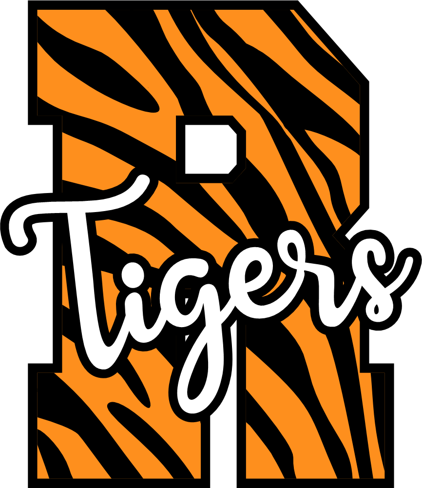 (s123-02) Tigers Tiger Print Letter Team Name Text