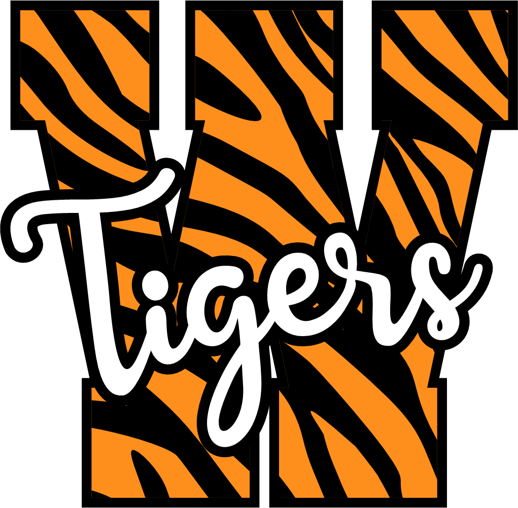 (s123-02) Tigers Tiger Print Letter Team Name Text