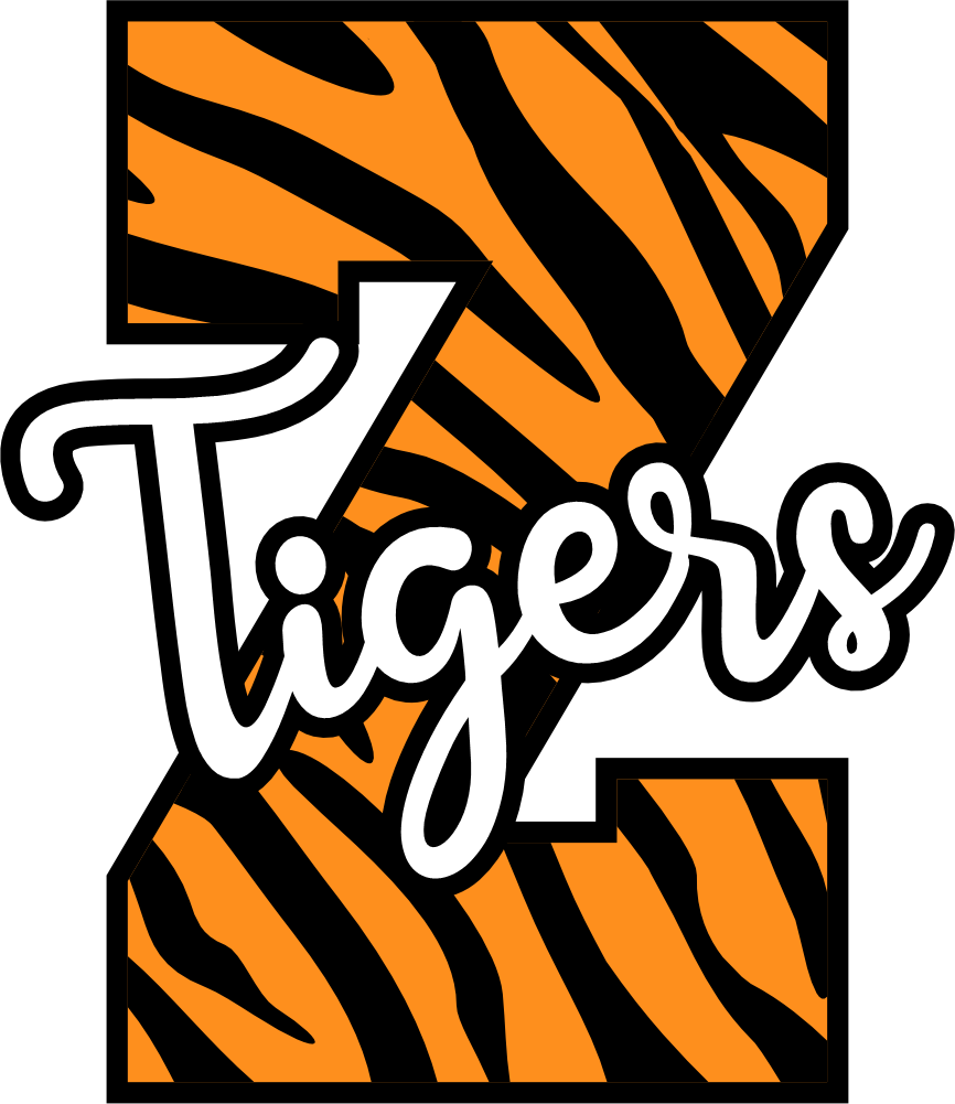 (s123-02) Tigers Tiger Print Letter Team Name Text