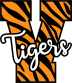 (s123-02) Tigers Tiger Print Letter Team Name Text