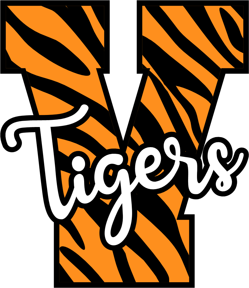(s123-02) Tigers Tiger Print Letter Team Name Text