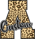 (s123-02) Hawks Leopard Custom Letter Team Name Text