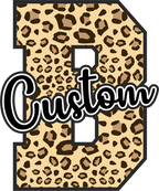(s123-02) Hawks Leopard Custom Letter Team Name Text