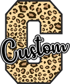 (s123-02) Hawks Leopard Custom Letter Team Name Text