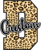 (s123-02) Hawks Leopard Custom Letter Team Name Text