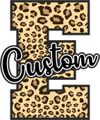 (s123-02) Hawks Leopard Custom Letter Team Name Text