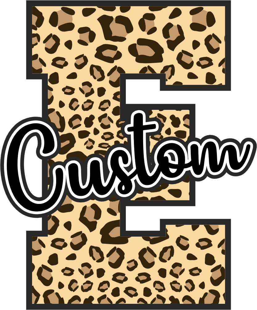 (s123-02) Hawks Leopard Custom Letter Team Name Text