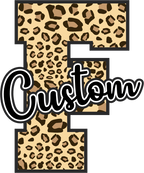 (s123-02) Hawks Leopard Custom Letter Team Name Text