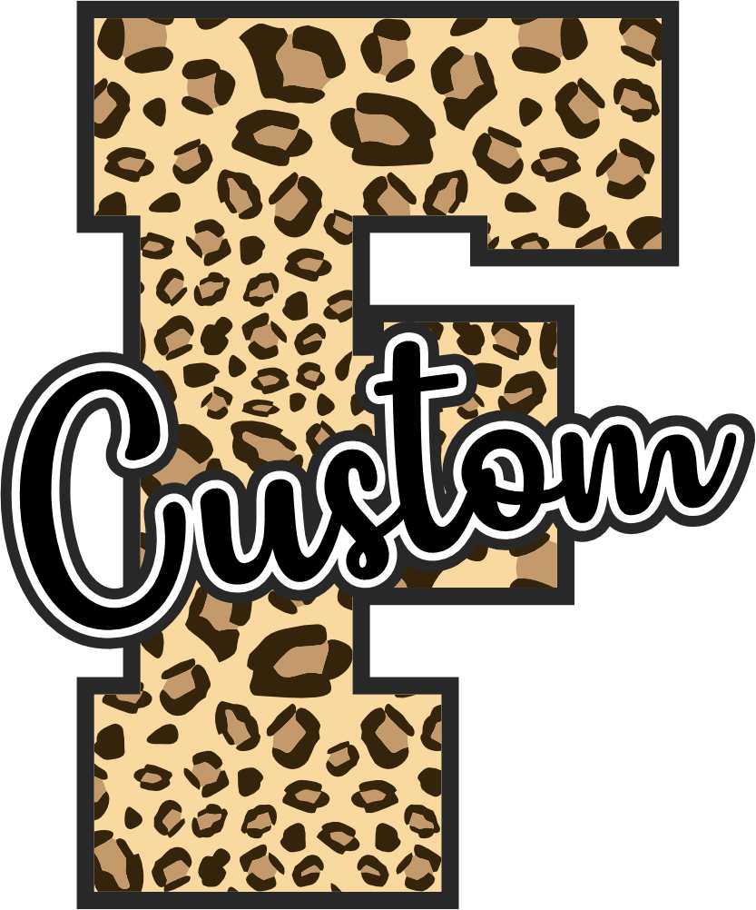 (s123-02) Hawks Leopard Custom Letter Team Name Text