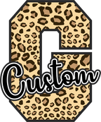 (s123-02) Hawks Leopard Custom Letter Team Name Text