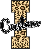 (s123-02) Hawks Leopard Custom Letter Team Name Text