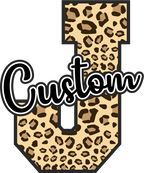 (s123-02) Hawks Leopard Custom Letter Team Name Text