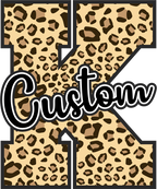 (s123-02) Hawks Leopard Custom Letter Team Name Text