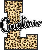 (s123-02) Hawks Leopard Custom Letter Team Name Text