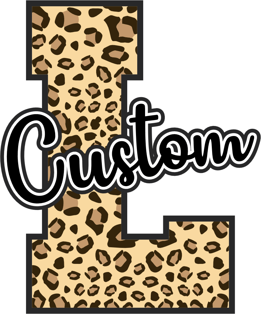 (s123-02) Hawks Leopard Custom Letter Team Name Text
