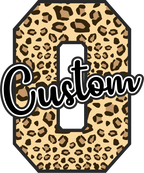 (s123-02) Hawks Leopard Custom Letter Team Name Text