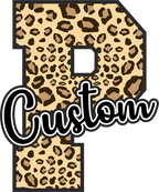 (s123-02) Hawks Leopard Custom Letter Team Name Text